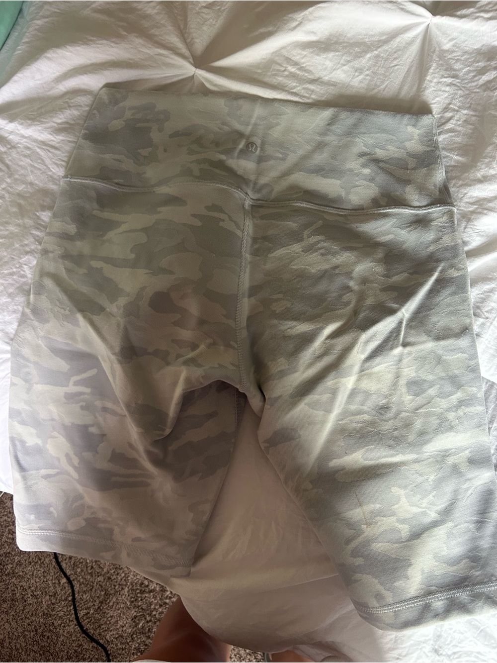 lululemon athletica Women's Light Gray Camo Bike Shorts